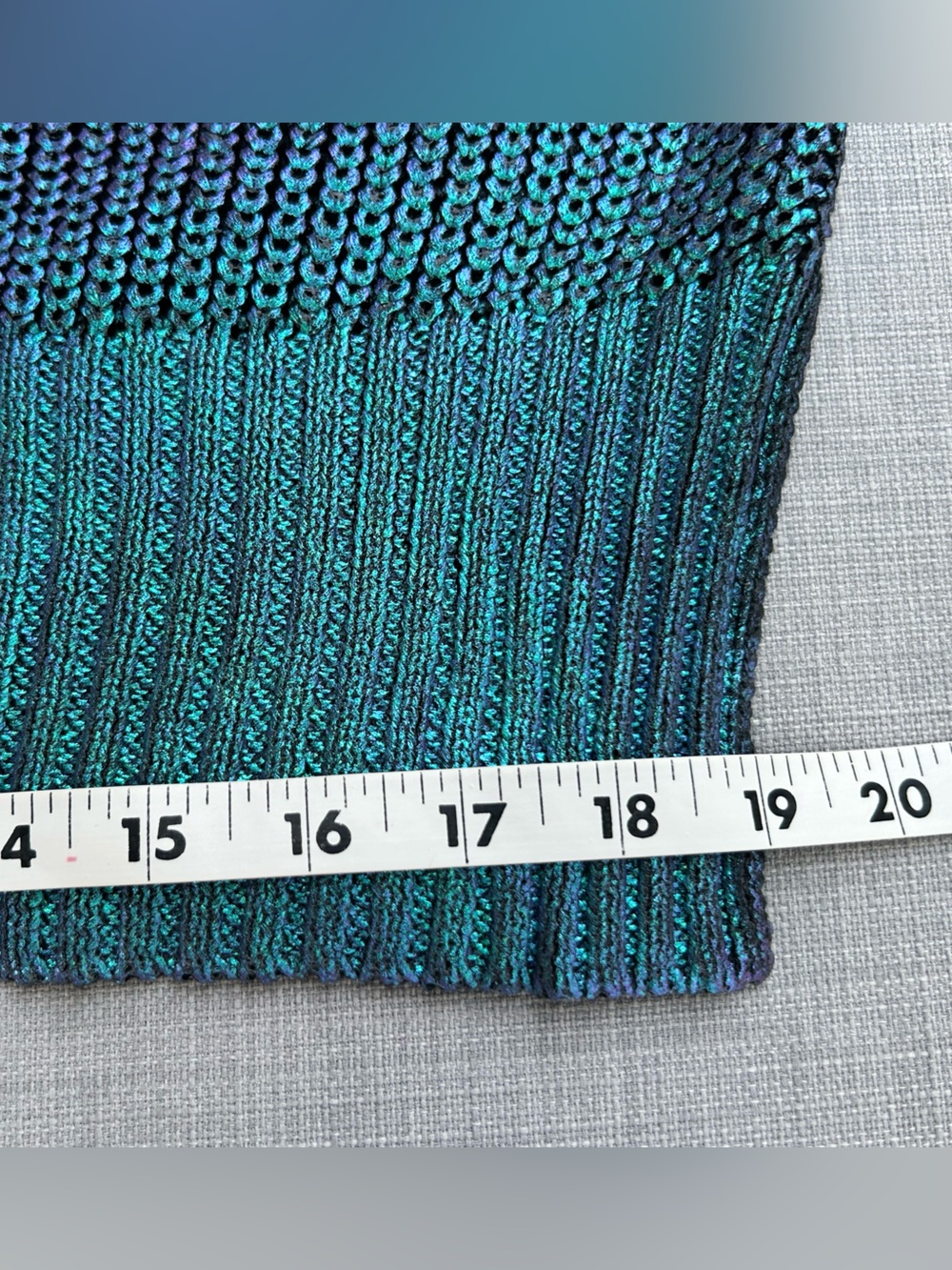 Beach Riot x Revolve Callie Metallic Sweater in Galaxy Shine Iridescent Blue XS - Picture 12 of 15
